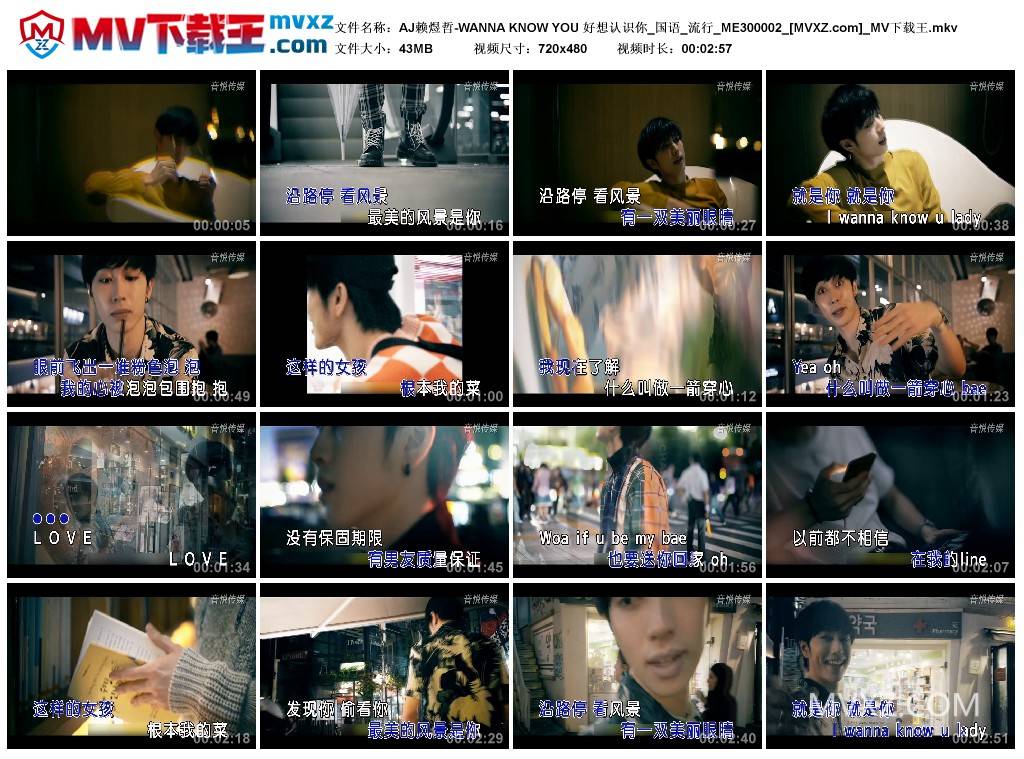 AJ赖煜哲-WANNA KNOW YOU 好想认识你_国语_流行_ME300002